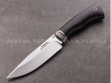 Нож "Ворон" сталь 95Х18, рукоять черный граб, мельхиор (2)