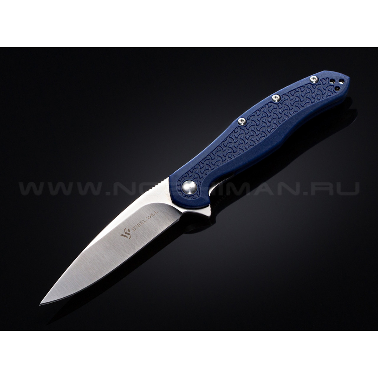 Нож Steel Will Intrigue F45M-16 сталь D2 рукоять FRN blue бонки blue