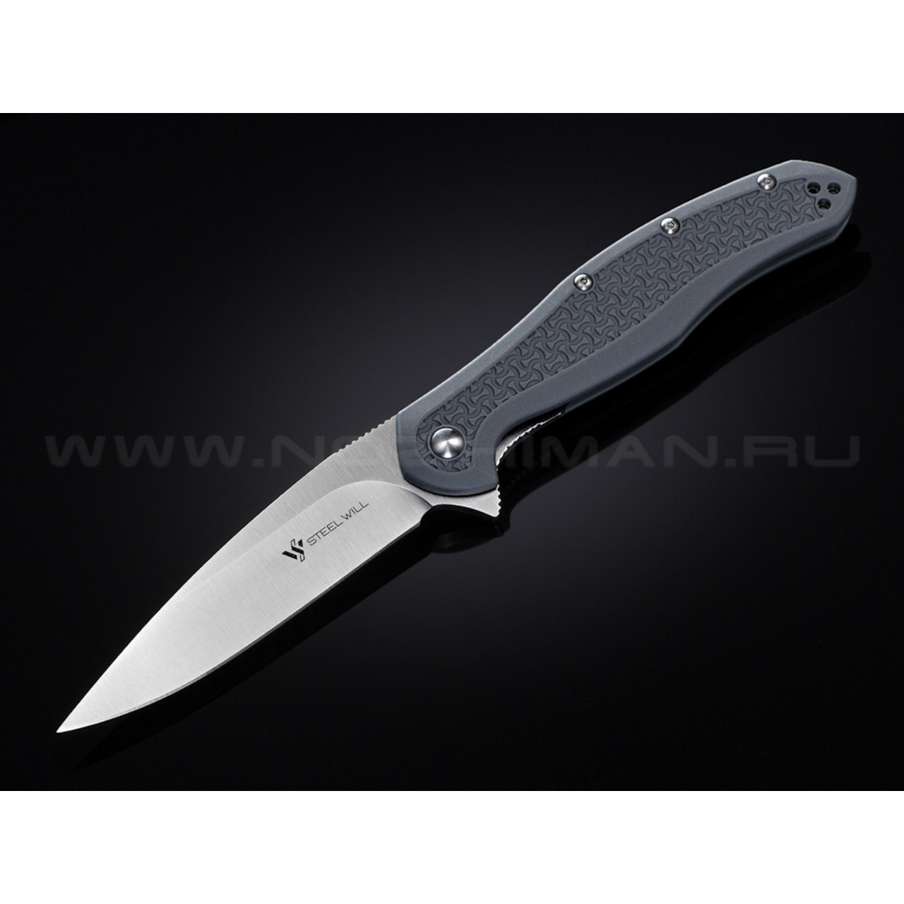 Нож Steel Will Intrigue F45-14 сталь D2 satin рукоять FRN grey
