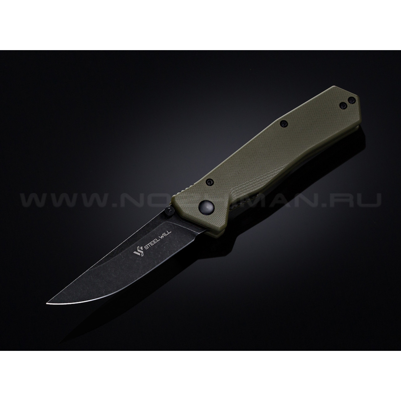 Нож Steel Will Daitengu F11-33 сталь D2 блэквош рукоять G10 olive