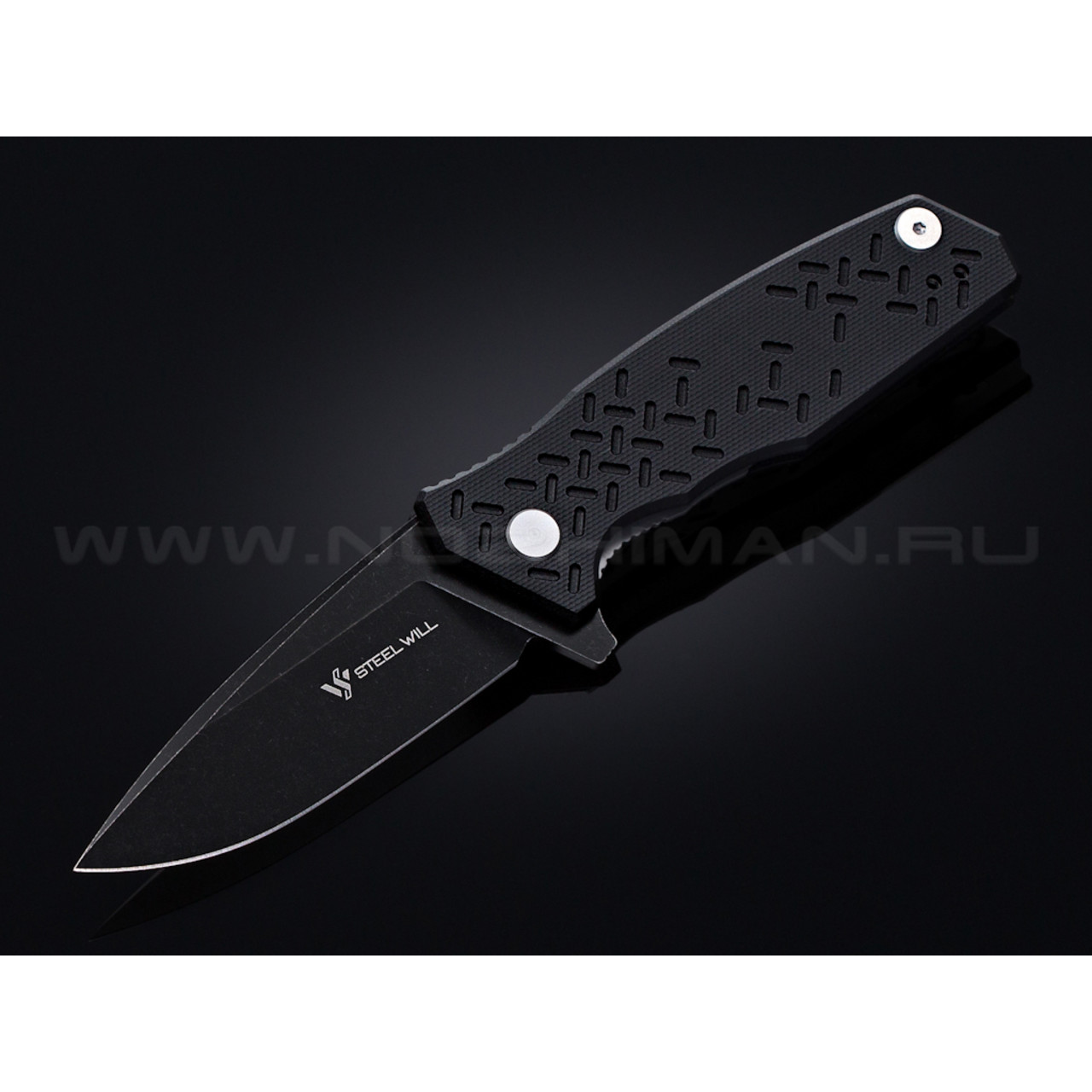 Нож Steel Will Chatbot F14-04 сталь D2 блэквош рукоять G10 black