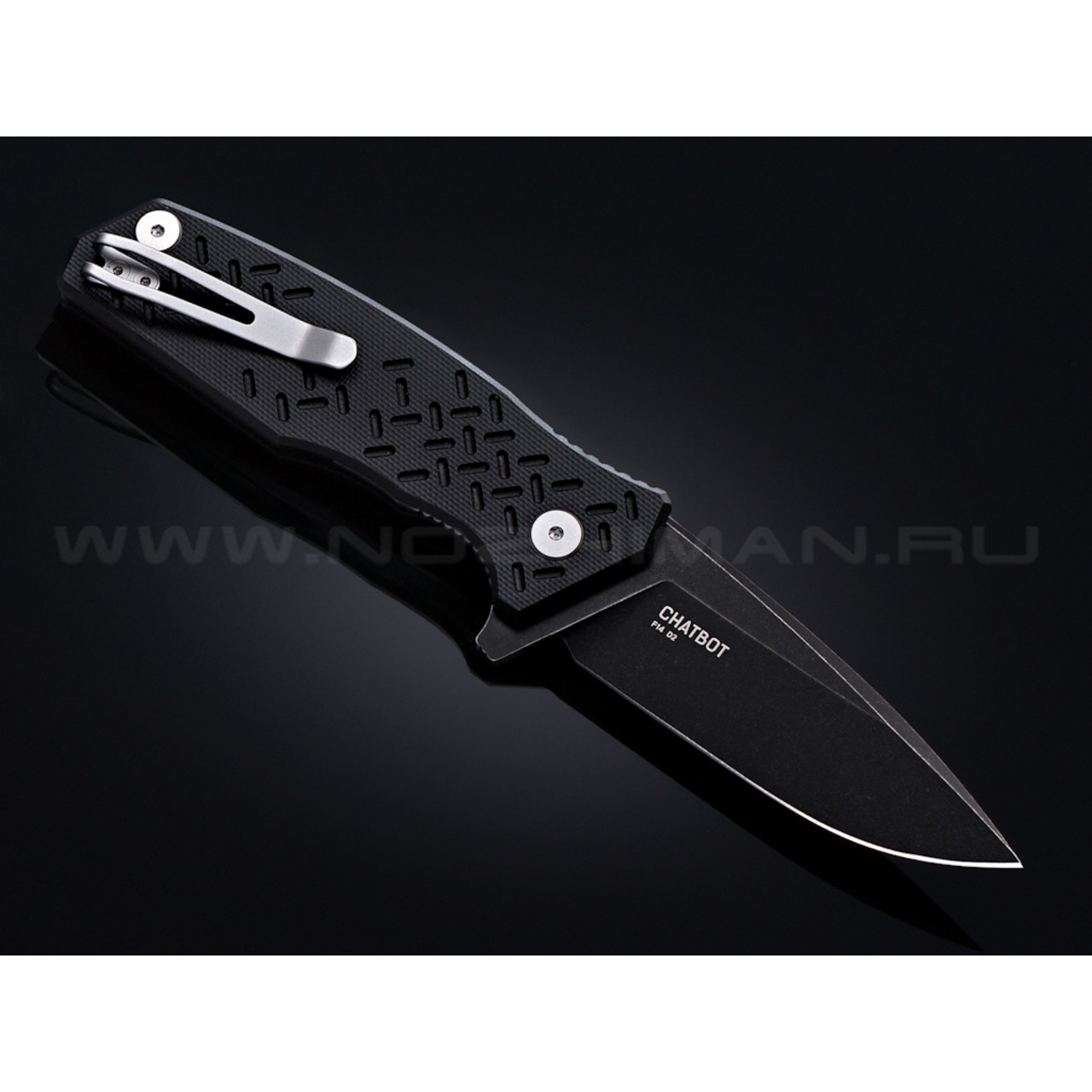 Нож Steel Will Chatbot F14-04 сталь D2 блэквош рукоять G10 black