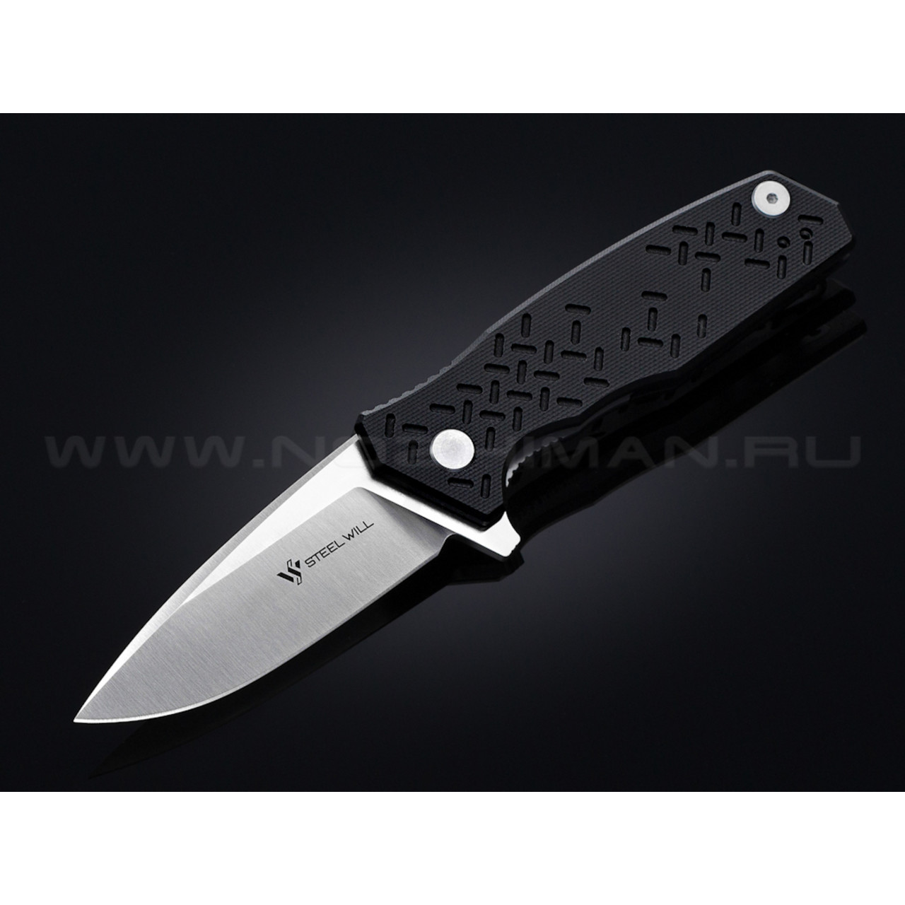 Нож Steel Will Chatbot F14-01 сталь D2 блэквош рукоять G10 black