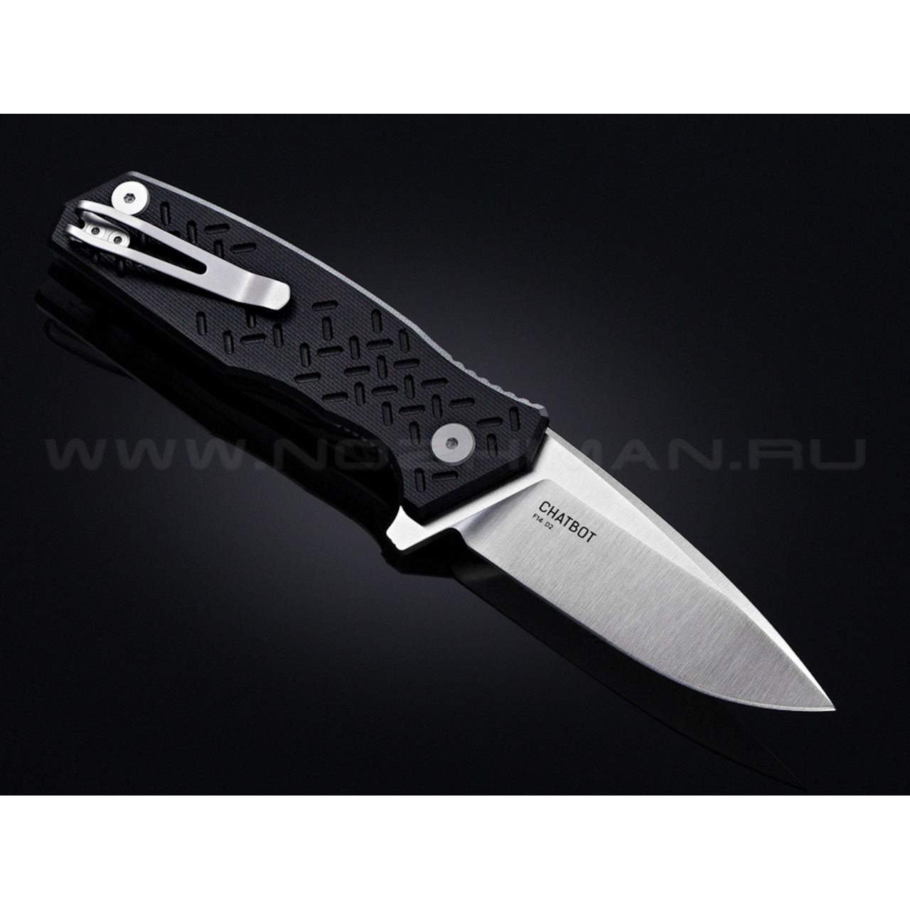 Нож Steel Will Chatbot F14-01 сталь D2 блэквош рукоять G10 black