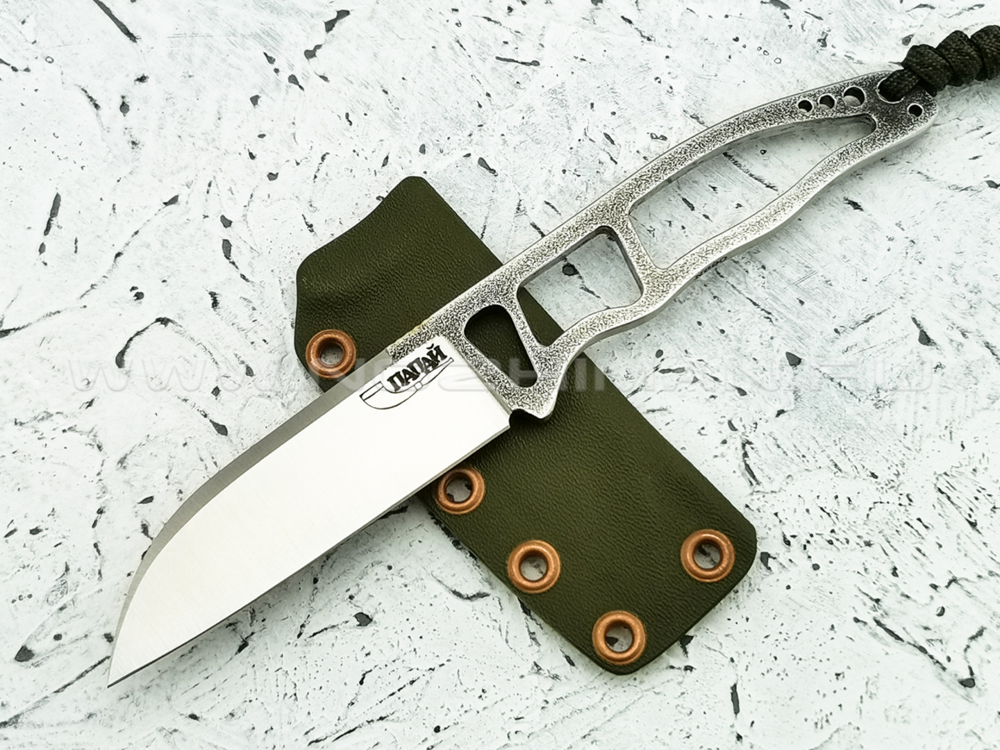 Нож "Папай" N690, kydex olive