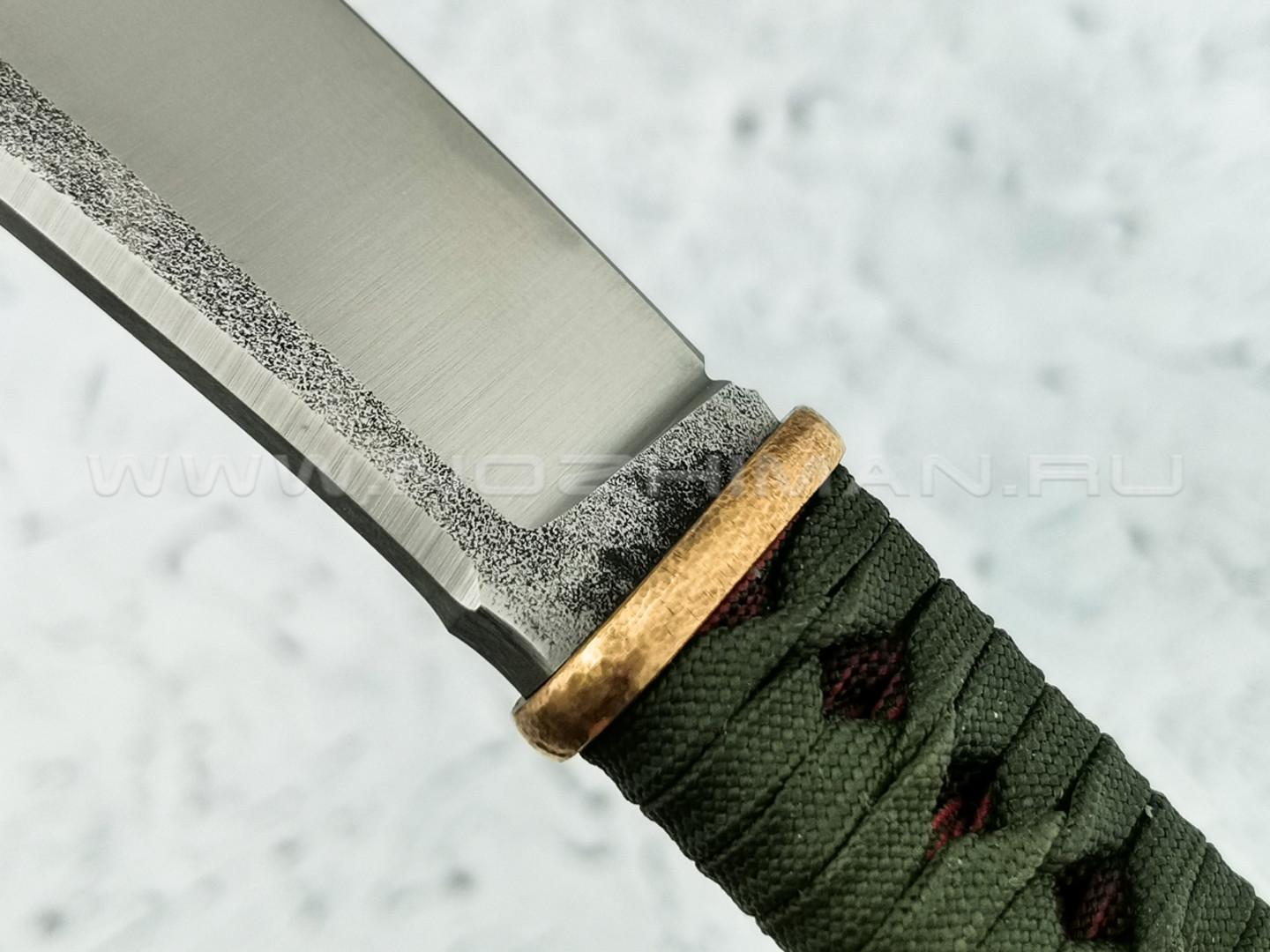 Нож "Пика-сан" N690, цуба бронза, серебро, паракорд