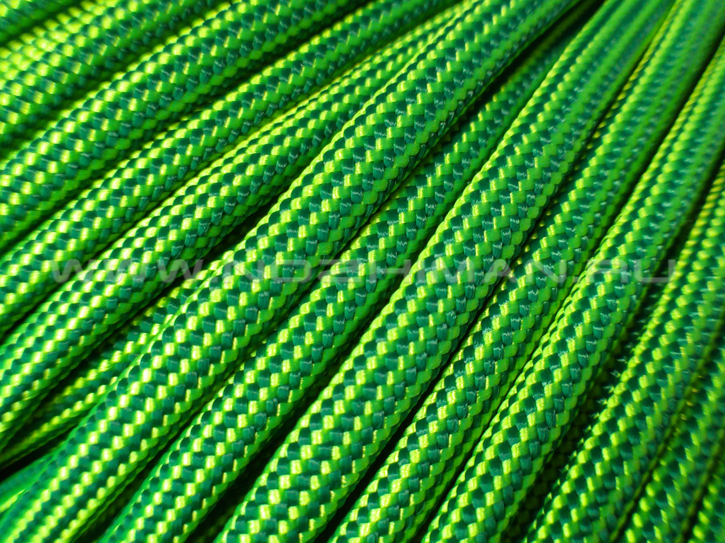 Paracord 550 Neon Yellow & Green Stripes