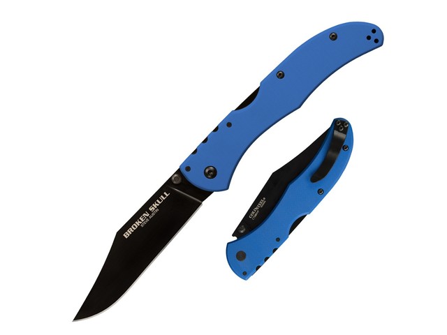 Нож Cold Steel 54S4A Broken Skull 4 сталь S35VN рукоять G10 Blue
