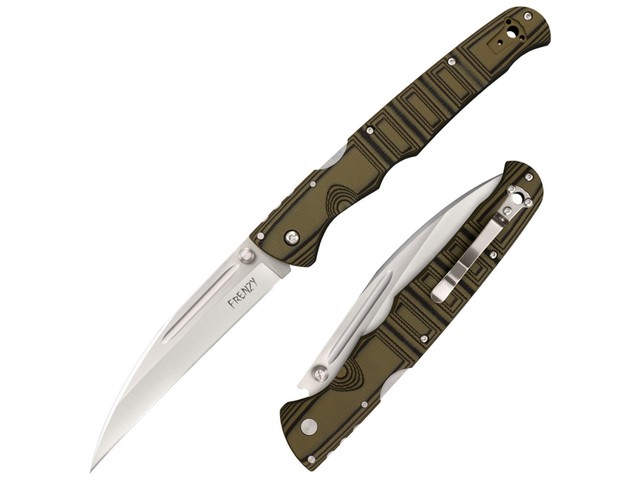 Нож Cold Steel 62P1A Frenzy I сталь S35VN рукоять G10 olive/black