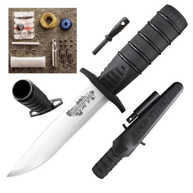 Нож Cold Steel 80PHB Survival Edge (Black) сталь 4116 рукоять Polypropylene