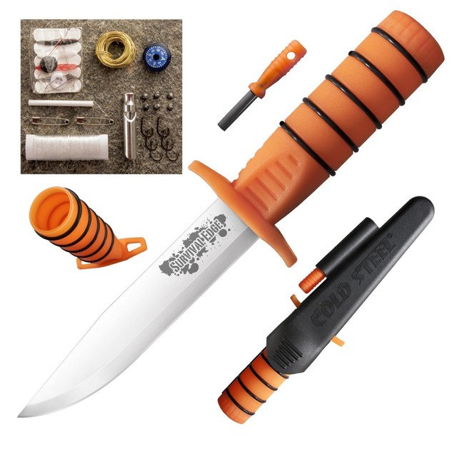 Нож Cold Steel 80PH Survival Edge (Orange) сталь 1.4116 рукоять Polypropylene