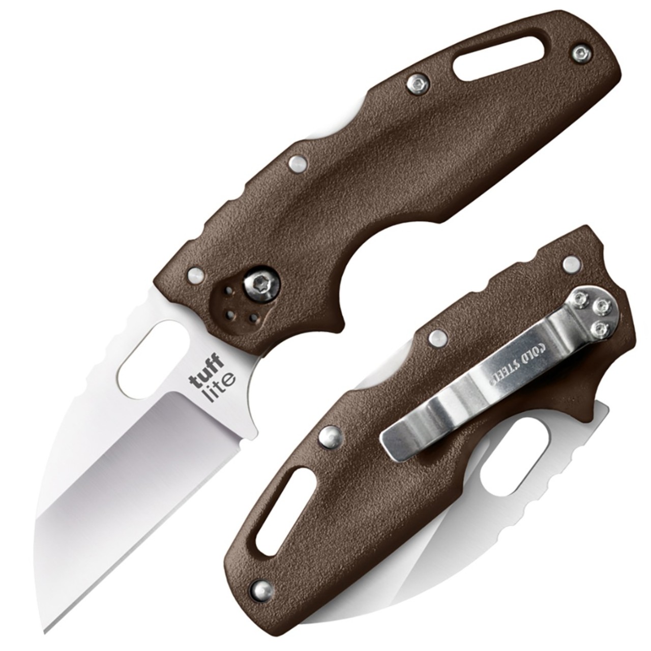 Нож Cold Steel Tuff Lite Plain Edge Dark Earth 20LTF сталь AUS 8A рукоять Griv-Ex