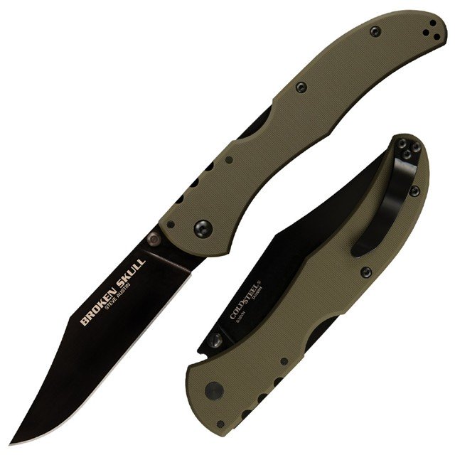 Нож Cold Steel Broken Skull 3 OD Green 54S3A сталь S35VN рукоять G10
