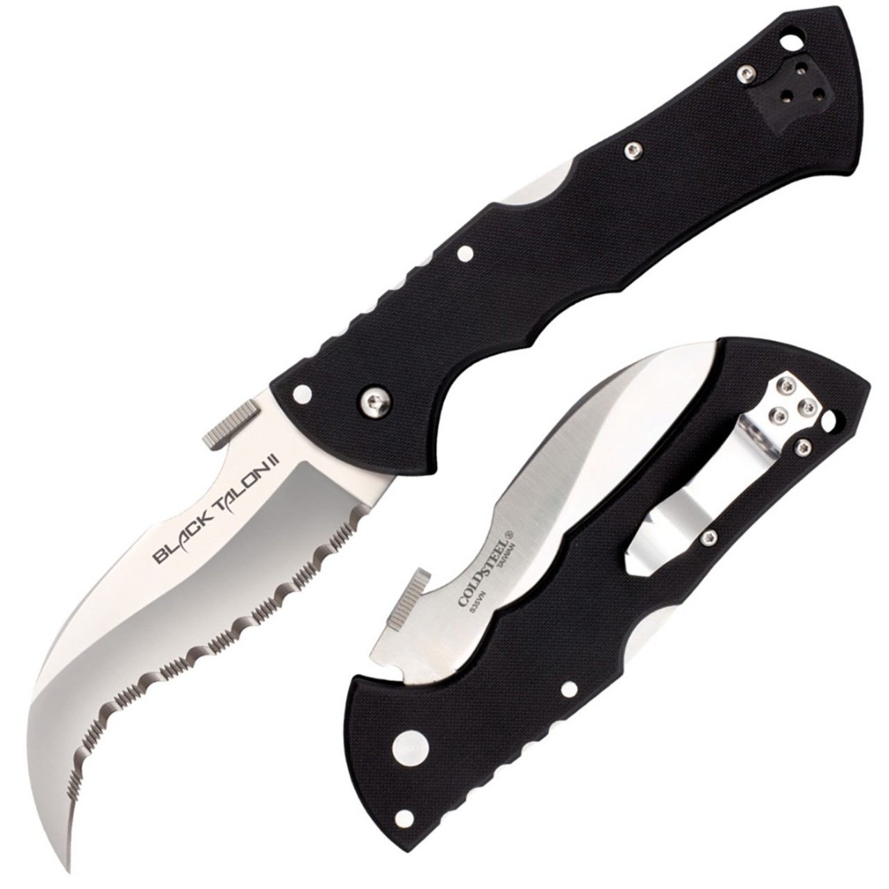 Нож Cold Steel Black Talon 2 Serrated Edge 22BS сталь S35VN рукоять G10