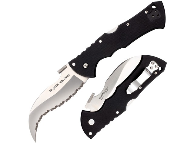 Нож Cold Steel Black Talon 2 Serrated Edge 22BS сталь S35VN, рукоять G10 black
