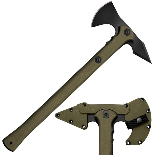 Топор Cold Steel Trench Hawk OD Green 90PTHG сталь 1055, рукоять Polypropylene