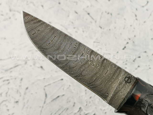 Нож "Таежный-2" дамасская сталь, рукоять граб (Федотов А. В.) 024Д111