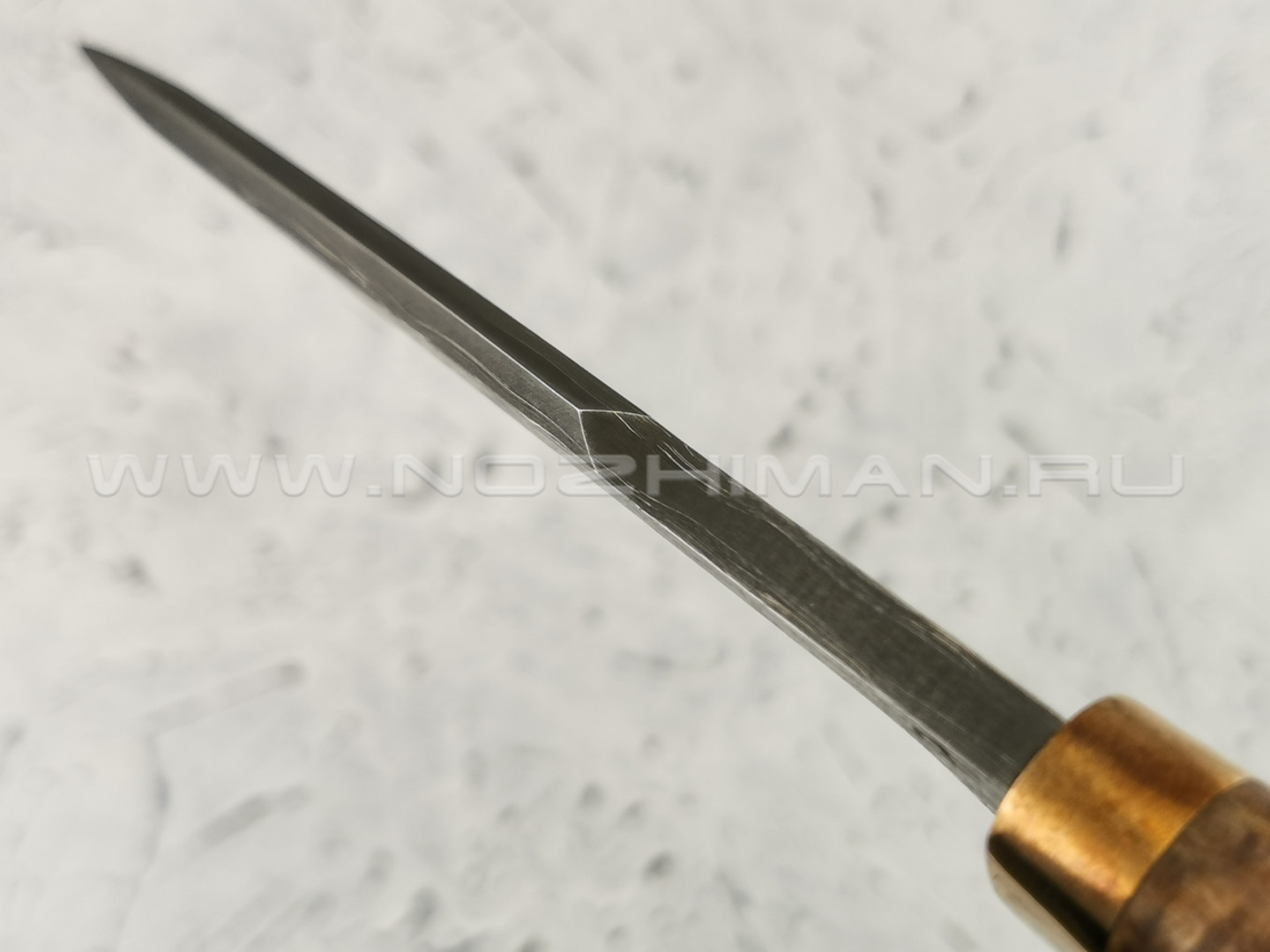 Нож "Фартовый" дамасская сталь, рукоять березовый сувель (Федотов А. В.) 102М39