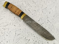Нож "Бобр-4" дамасская сталь, рукоять береста (Федотов А. В.) 003Д16