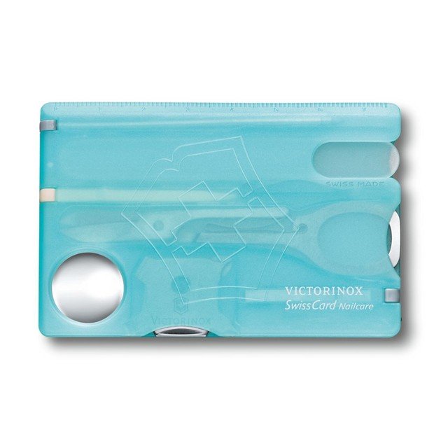 Швейцарская карточка Victorinox SwissCard Nailcare 0.7240.T21 ice-blue (13 функций)