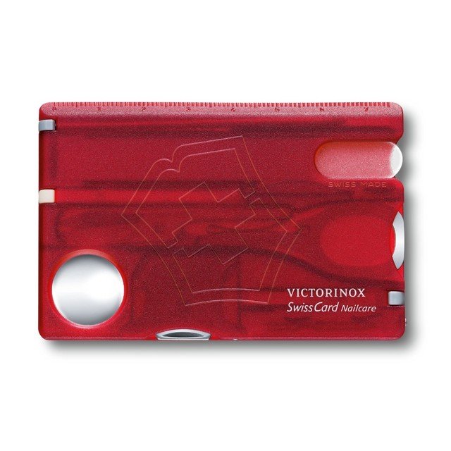 Швейцарская карточка Victorinox SwissCard Nailcare 0.7240.T red (13 функций)