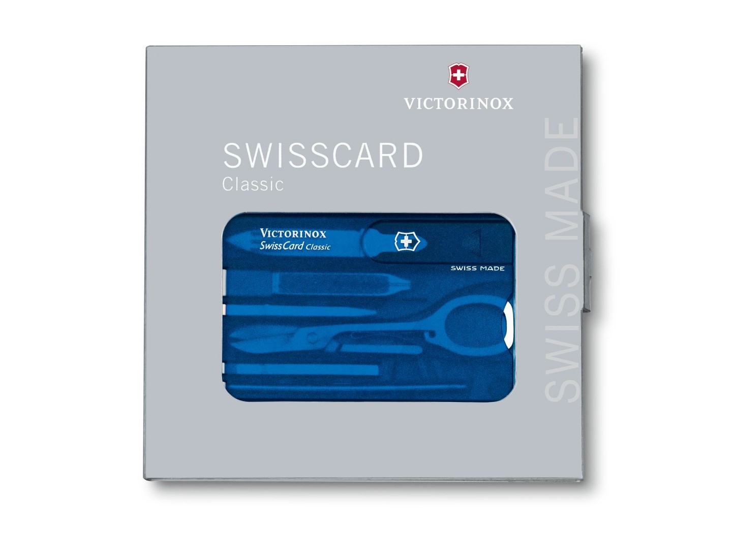 Швейцарская карточка Victorinox SwissCard Classic 0.7122.T2 blue (10 функций)