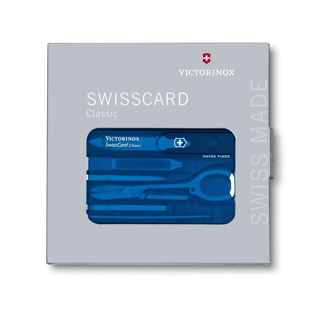 Швейцарская карточка Victorinox SwissCard Classic 0.7122.T2 blue (10 функций)