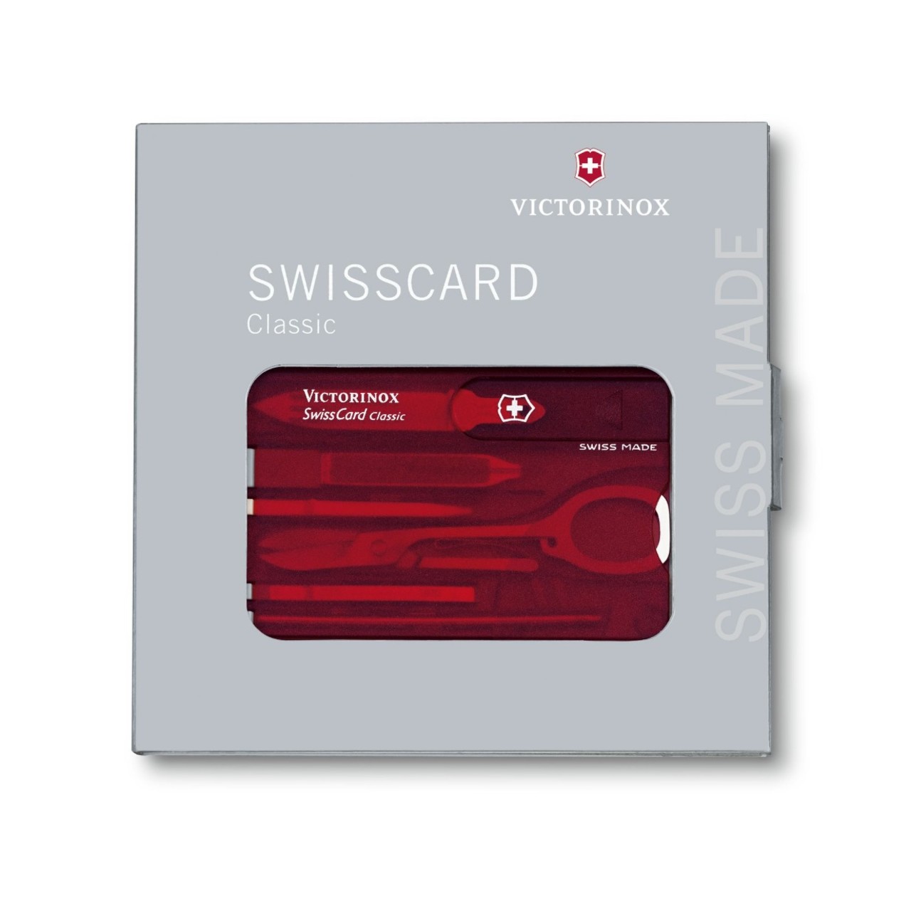 Швейцарская карточка Victorinox SwissCard Classic 0.7100.T red (10 функций)