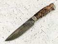 Нож "Фартовый" дамасская сталь, кап клёна, мельхиор (Федотов А. В.) 102Д200