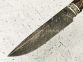 Нож "Фартовый" дамасская сталь, кап клёна, мельхиор (Федотов А. В.) 102Д200