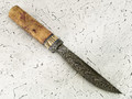 Нож "Якутский" дамасская сталь, кап клёна (Федотов А. В.) 034Д43