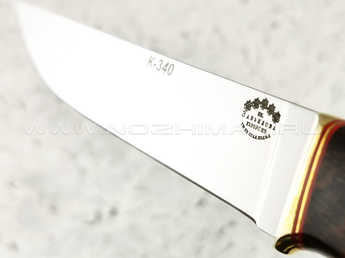 Нож "Ладья" сталь K340, рукоять мореный дуб (Тов. Завьялова)