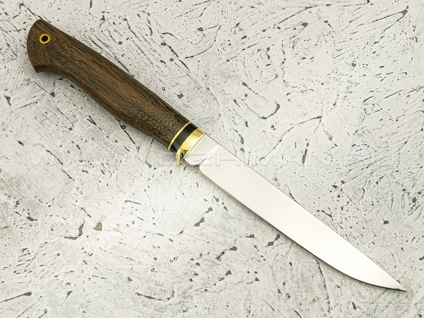 Нож "Осётр" сталь N690, рукоять морёный дуб (Тов. Завьялова)