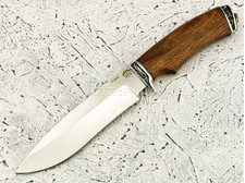 Нож "Волк" сталь Х12МФ, рукоять этимое, мельхиор (Тов. Завьялова)
