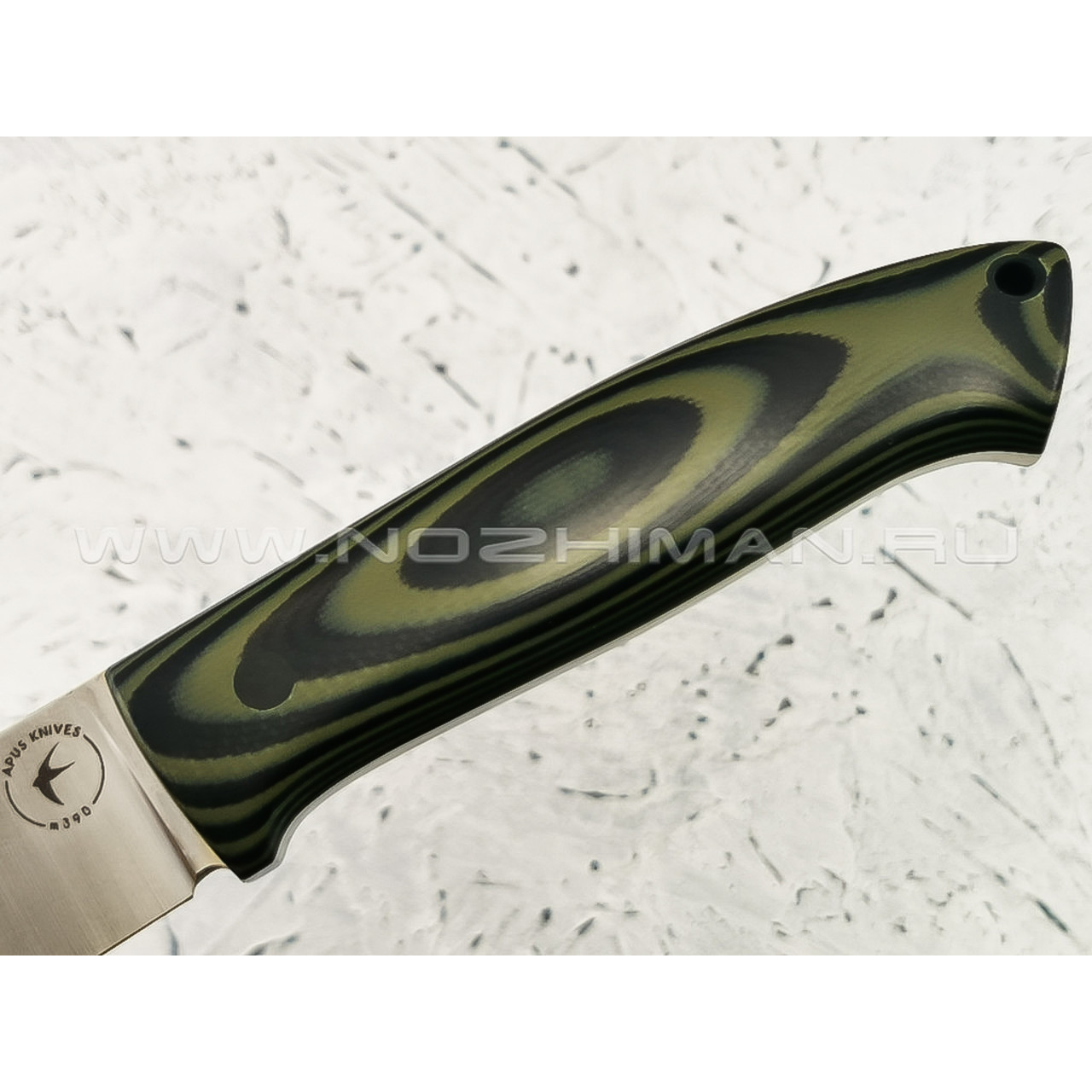 Апус нож Guard Dog сталь M390, рукоять G10 black\olive
