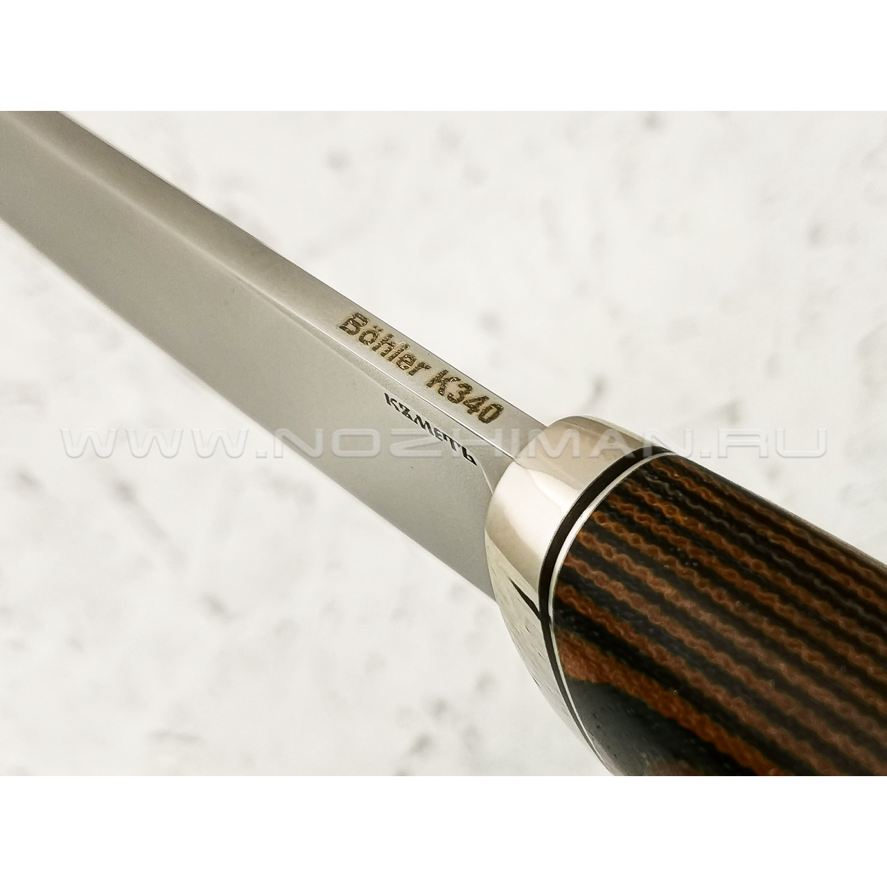 Нож "Скинер" сталь K340, рукоять микарта (Кметь)