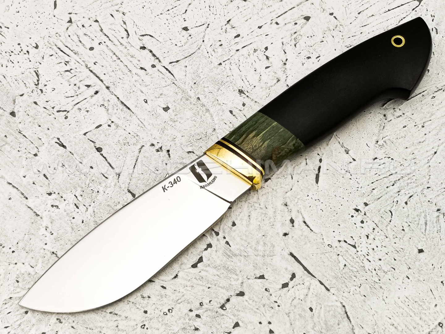 Разделочный нож Аврора сталь К340, рукоять карельская береза и граб .