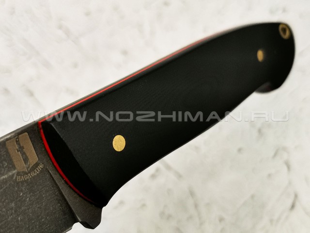 Нож "Цезарь" булатная сталь, рукоять G10 black (Наследие)