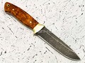 Нож "Боцман" булатная сталь, рукоять карельская береза, латунь (Наследие)