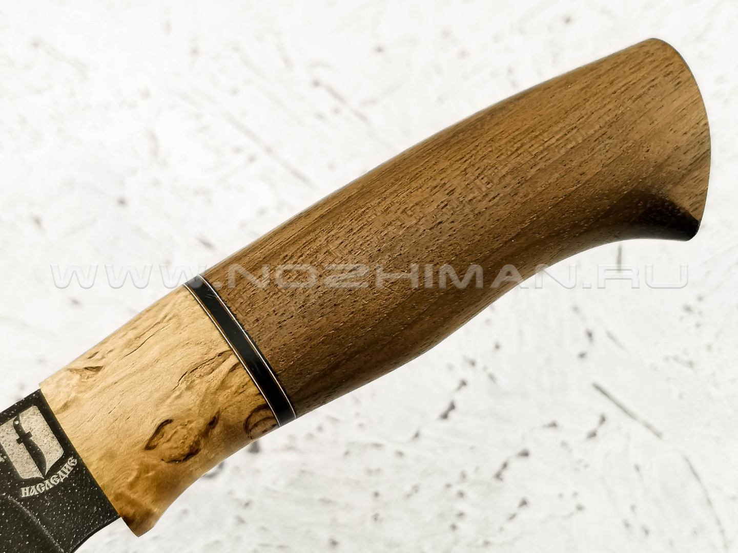 Нож "Атаман" сталь ХВ5, рукоять карельская береза, орех (Наследие)