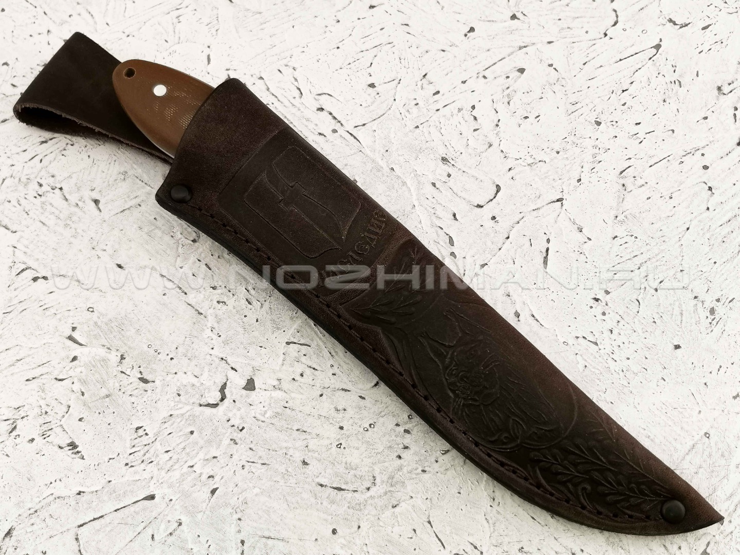 Нож "Лис" сталь ХВ5, рукоять G10 brown (Наследие)