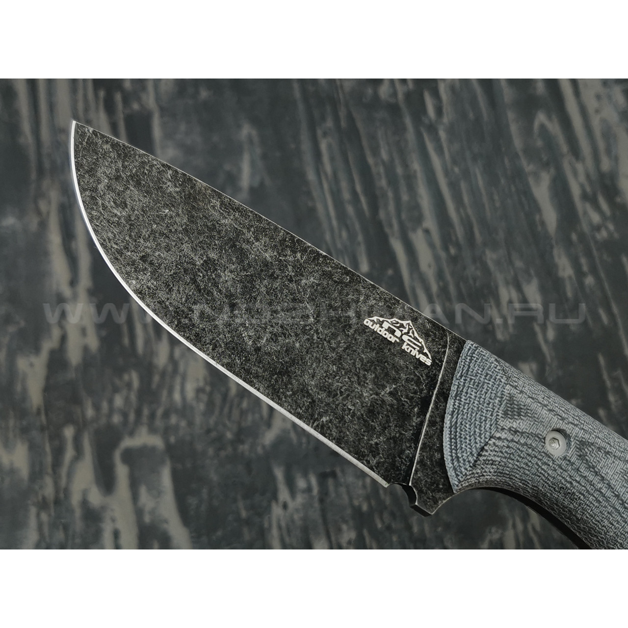 N.C.Custom нож Crony сталь N690 блэквош, рукоять микарта, ножны kydex