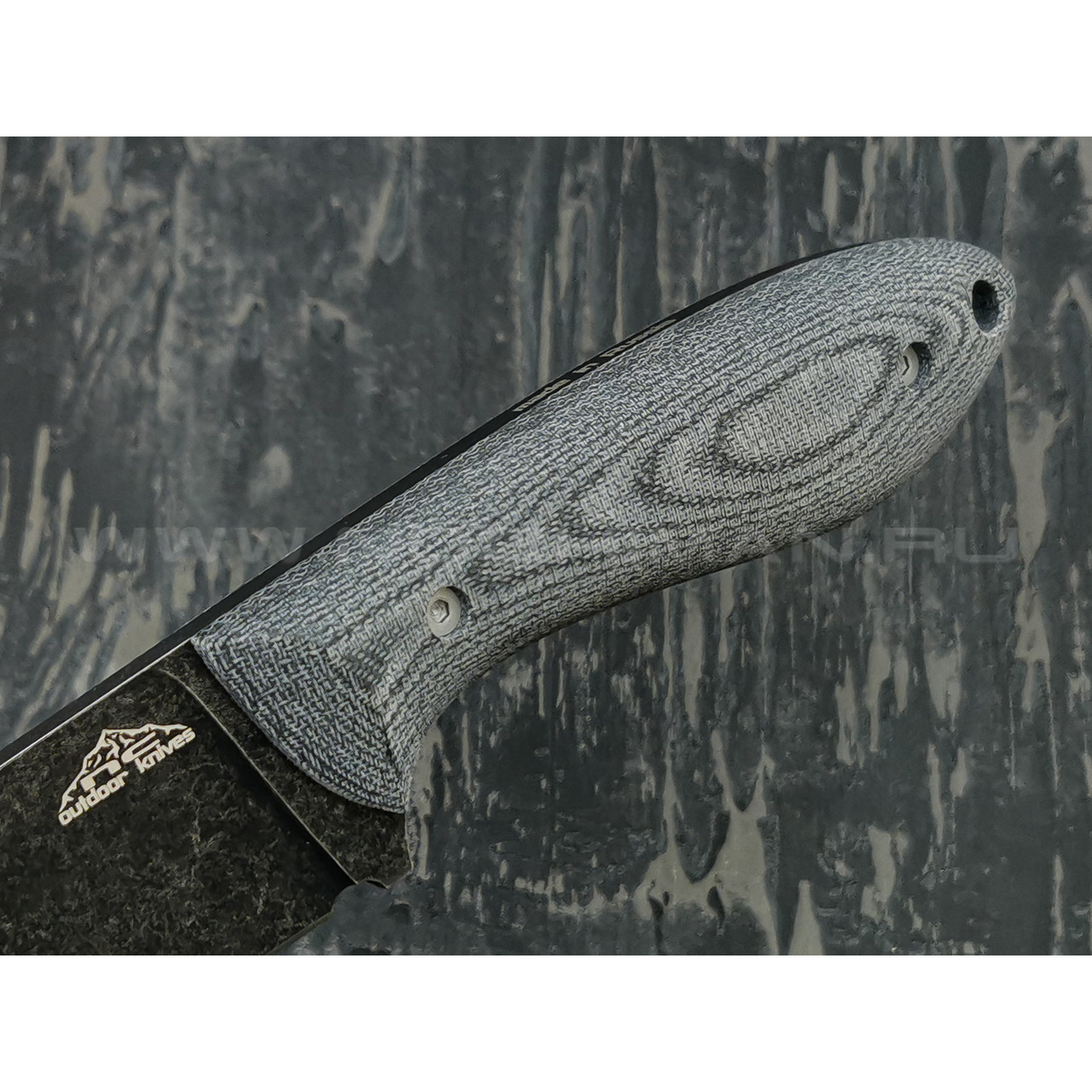 N.C.Custom нож Crony сталь N690 блэквош, рукоять микарта, ножны kydex