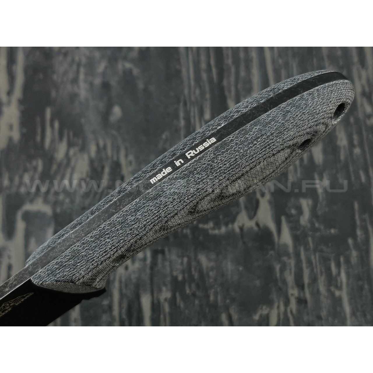 N.C.Custom нож Crony сталь N690 блэквош, рукоять микарта, ножны kydex