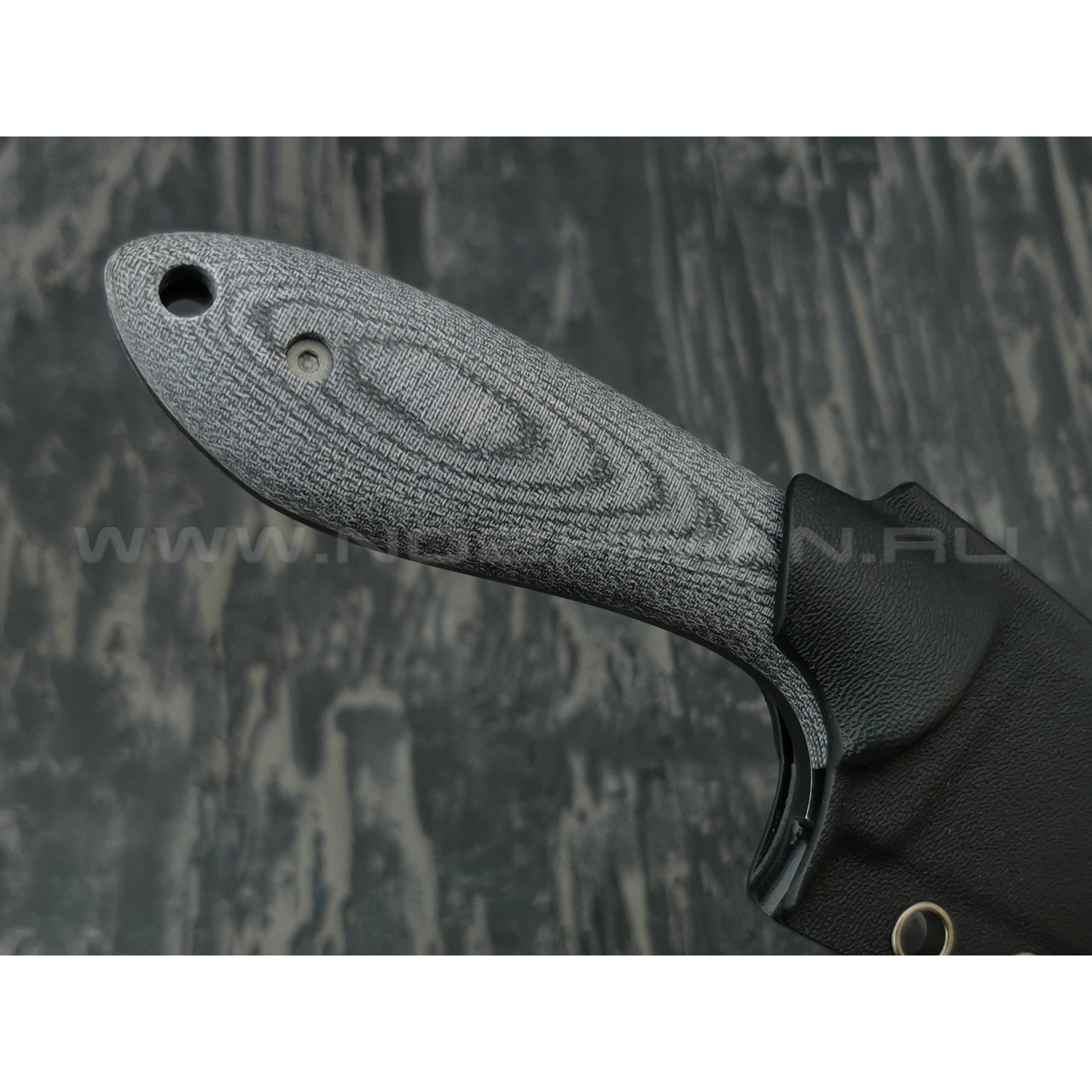 N.C.Custom нож Crony сталь N690 блэквош, рукоять микарта, ножны kydex