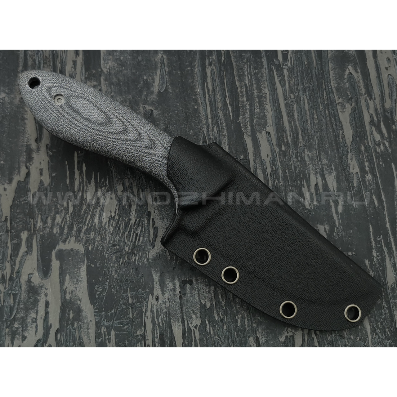 N.C.Custom нож Crony сталь N690 блэквош, рукоять микарта, ножны kydex