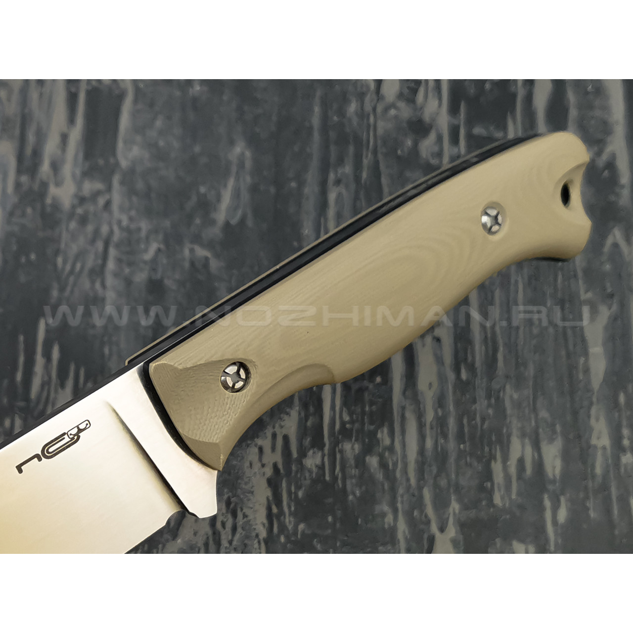 N.C.Custom нож Fang сталь X105 satin, рукоять G10 tan
