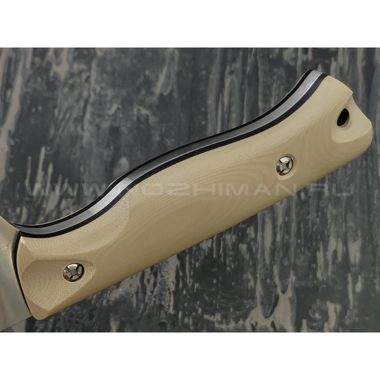 N.C.Custom нож Fang сталь X105 satin, рукоять G10 tan