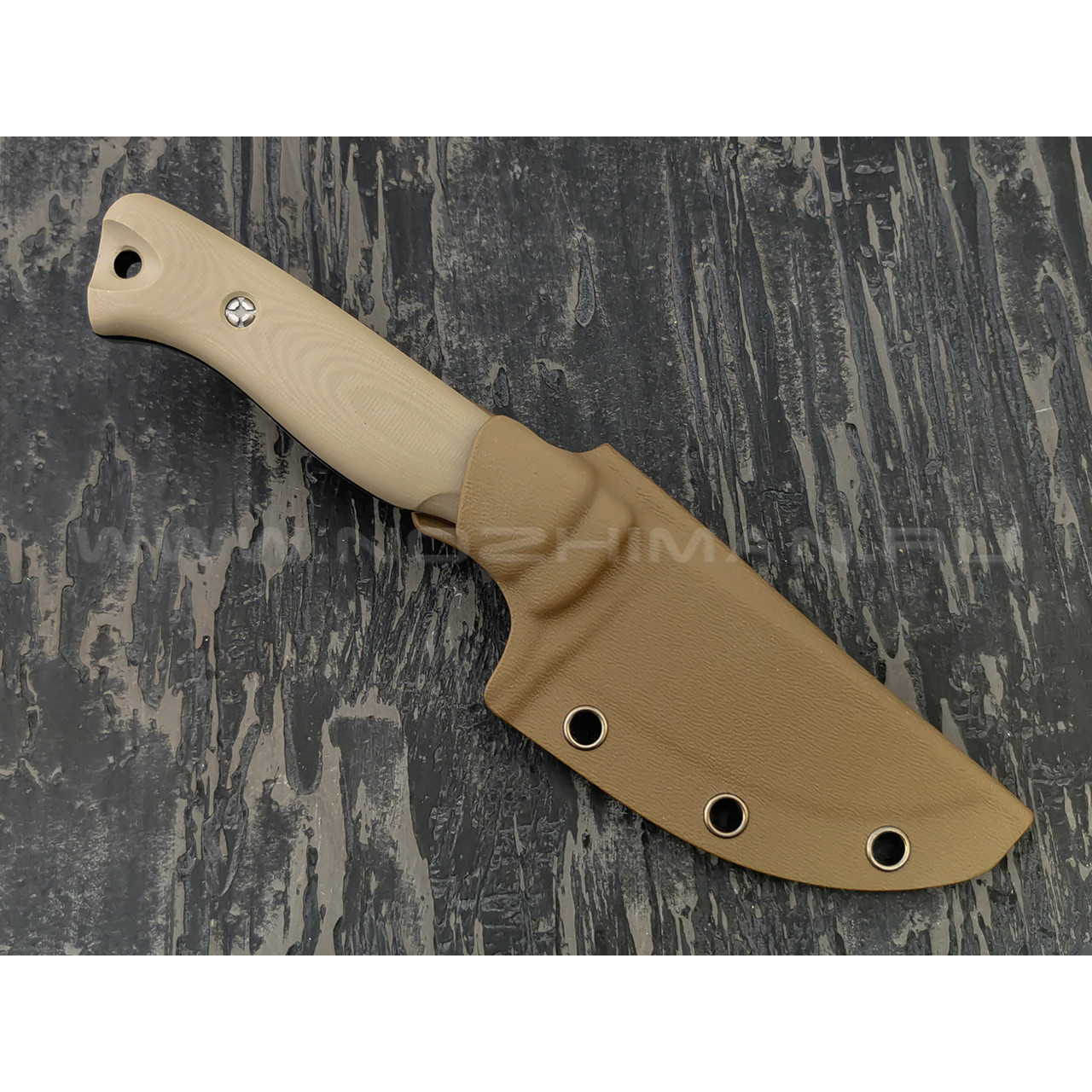 N.C.Custom нож Fang сталь X105 satin, рукоять G10 tan