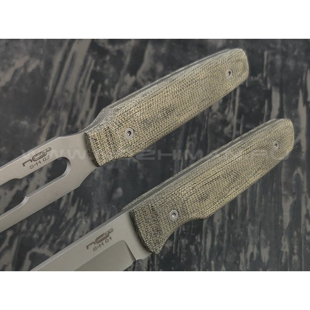 N.C.Custom набор для мяса "Set Hunting" сталь Aus-10 beadblast, рукоять микарта